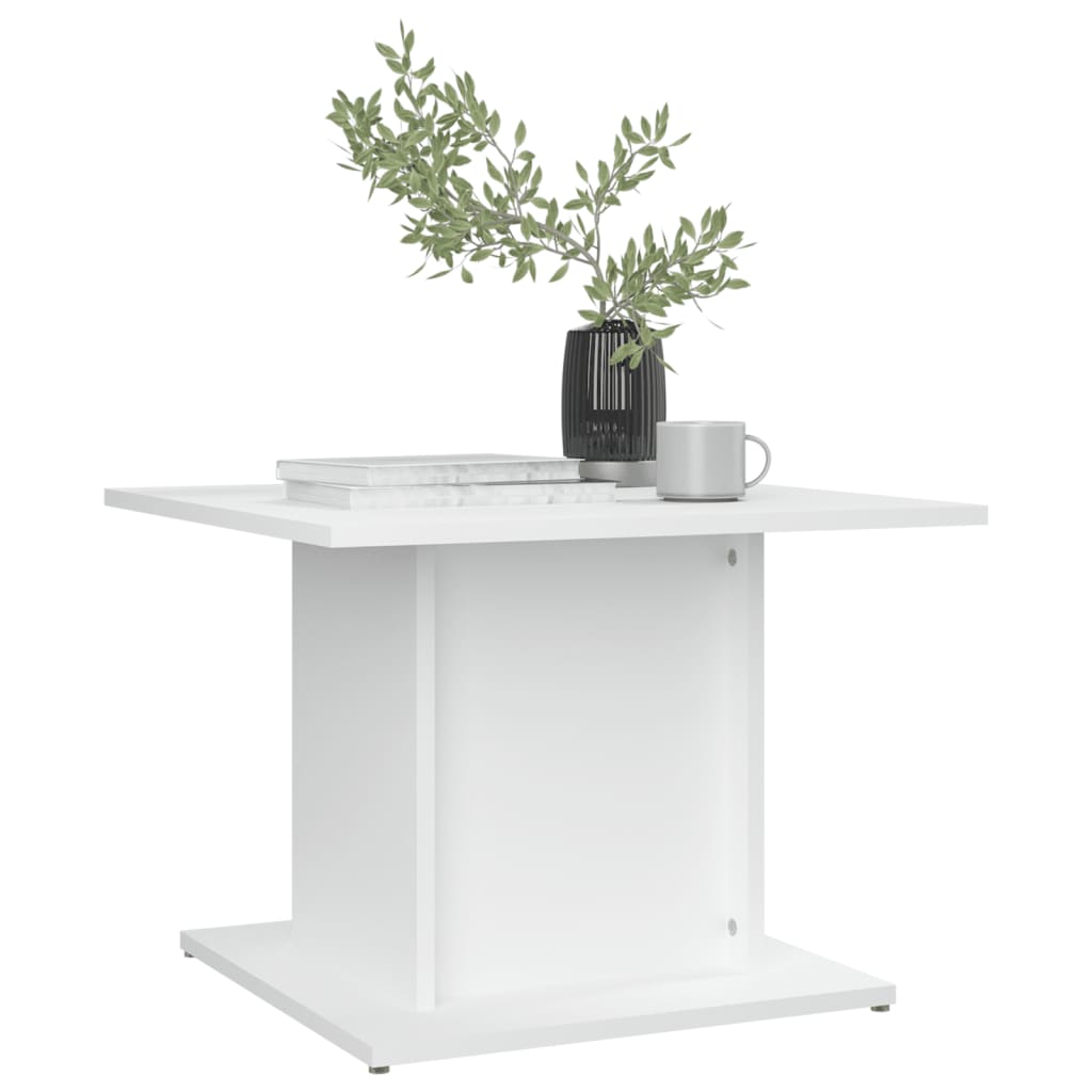 Salongbord hvit 55,5x55,5x40 cm konstruert tre