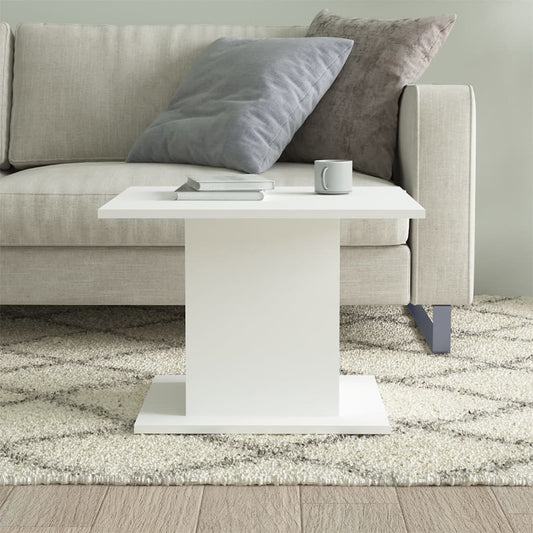 Salongbord hvit 55,5x55,5x40 cm konstruert tre