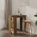 Barbord med hylle brun eik 102x50x103,5 cm konstruert tre