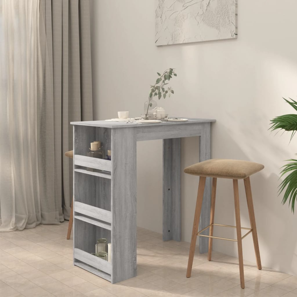 Barbord med stativ grå sonoma 102x50x103,5 cm konstruert tre