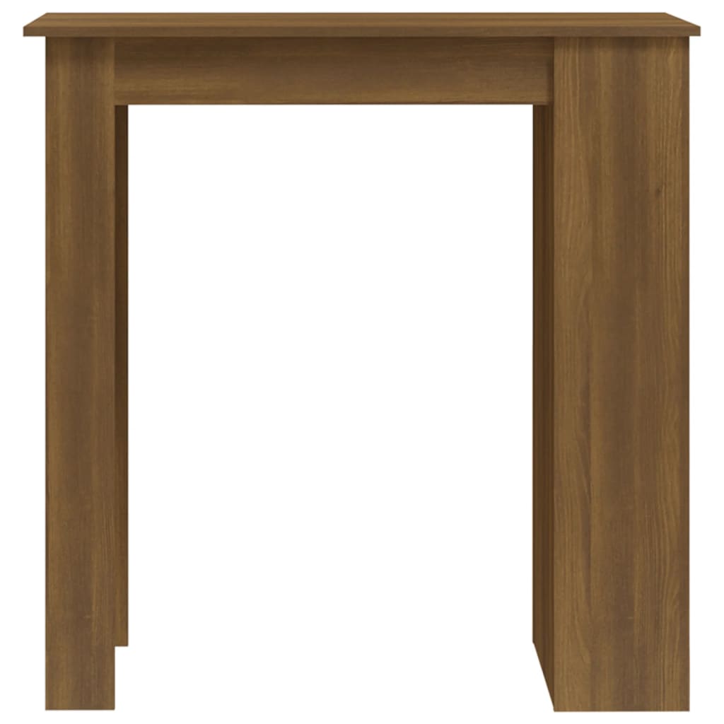 Barbord med oppbevaring brun eik 102x50x103,5 cm konstruert tre