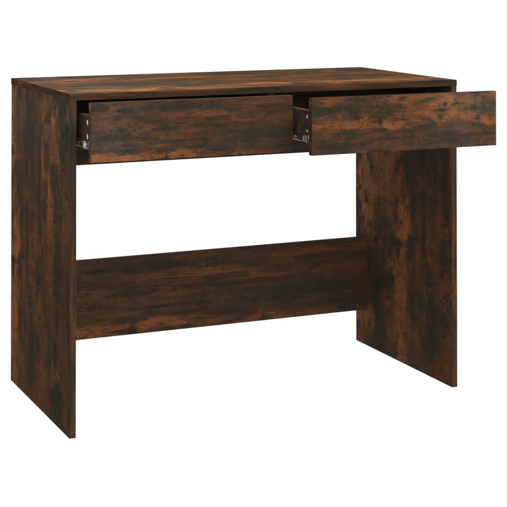 Skrivebord røkt eik 101x50x76,5 cm sponplate
