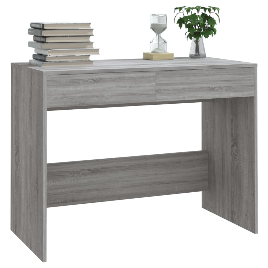 Skrivebord grå sonoma 101x50x76,5 cm konstruert tre