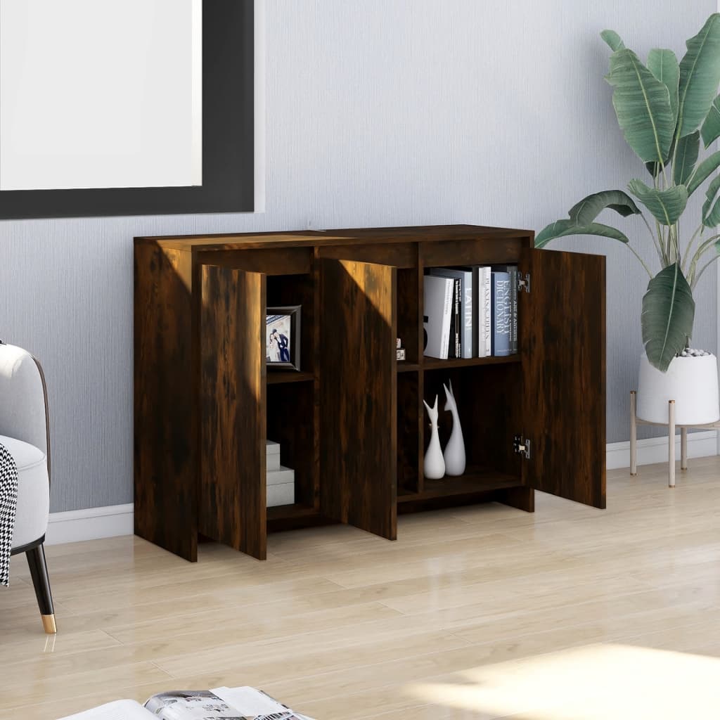 Skjenk røkt eik 102x33x75 cm konstruert tre vidaXL