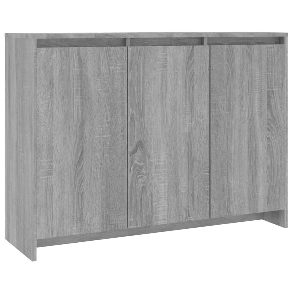 Skjenk grå sonoma eik 102x33x75 cm konstruert tre