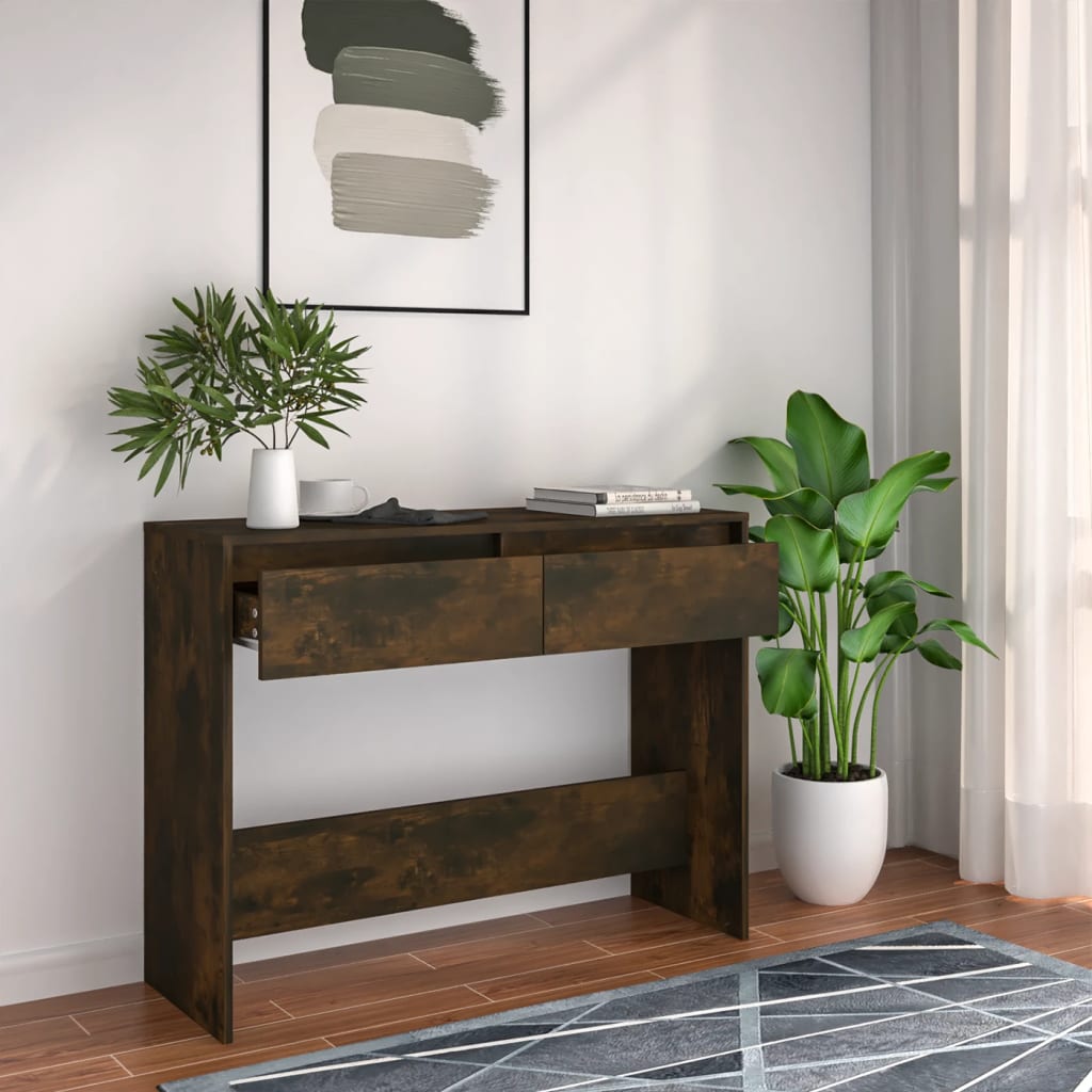 Konsollbord røkt eik 100x35x76,5 cm konstruert tre
