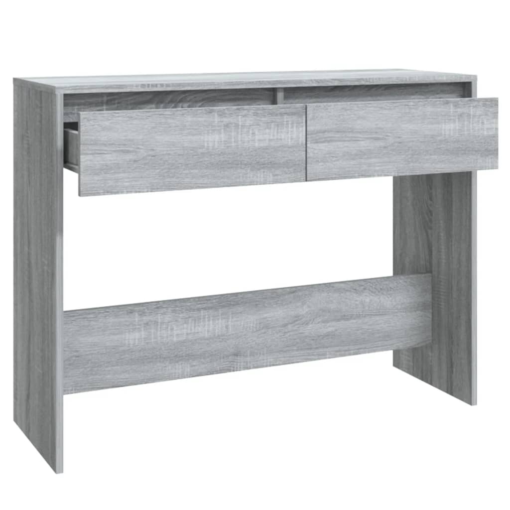 Konsollbord grå sonoma 100x35x76,5 cm konstruert tre