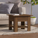 Salongbord brun eik 55x55x42 cm konstruert tre