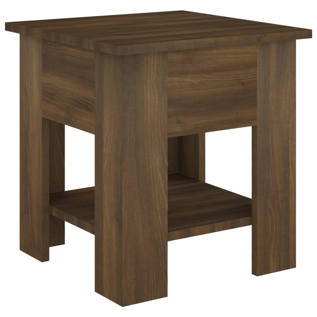 Salongbord brun eik 40x40x42 cm konstruert tre