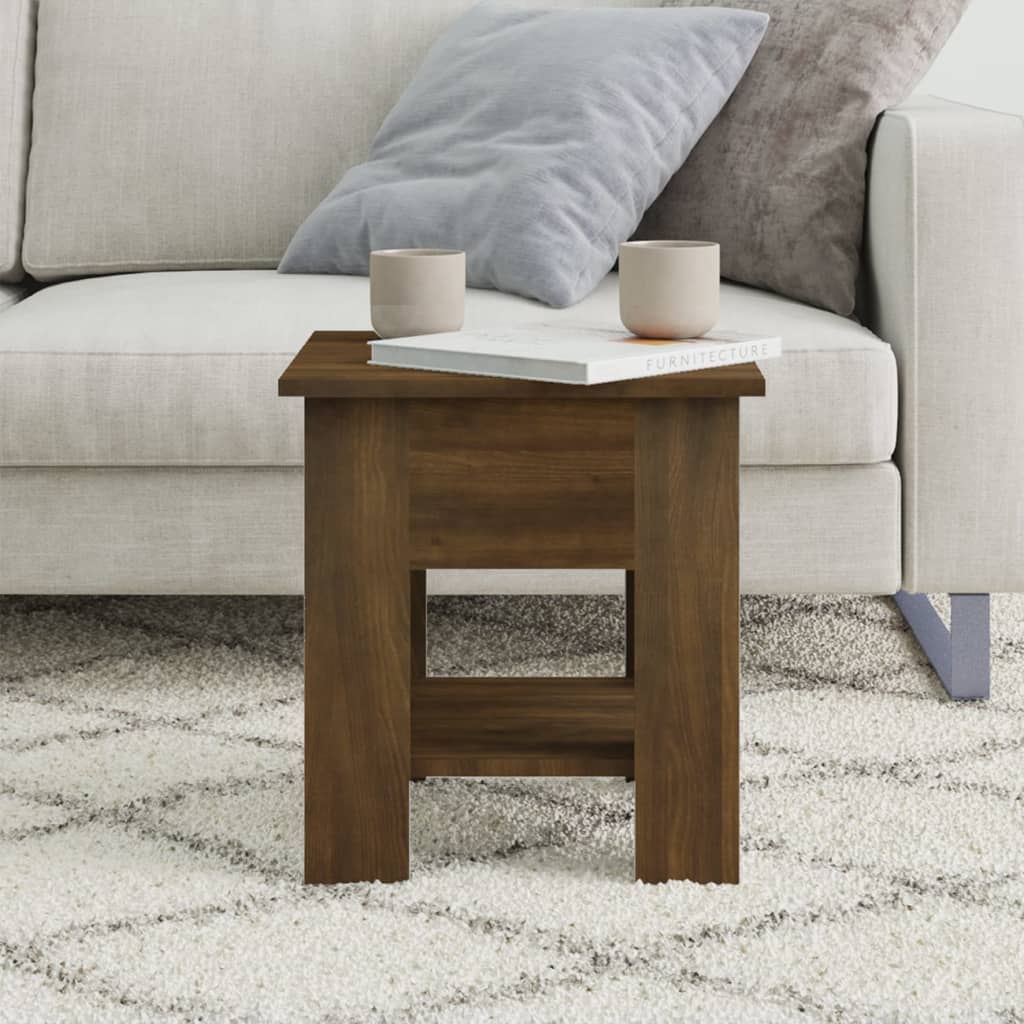Salongbord brun eik 40x40x42 cm konstruert tre