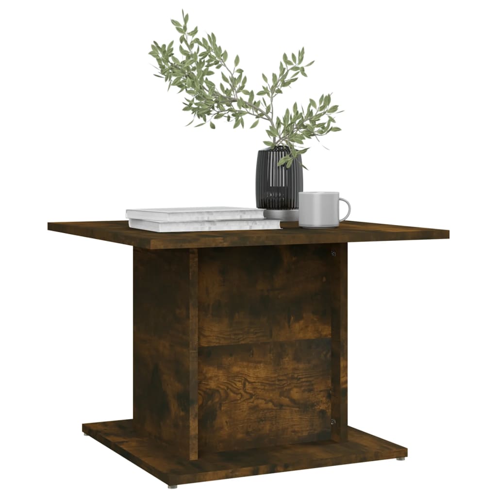 Salongbord røkt eik 55,5x55,5x40 cm konstruert tre