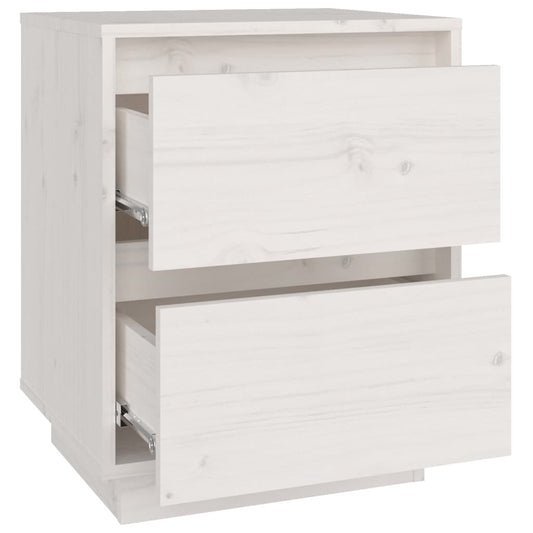 Nattbord hvit 40x35x50 heltre furu