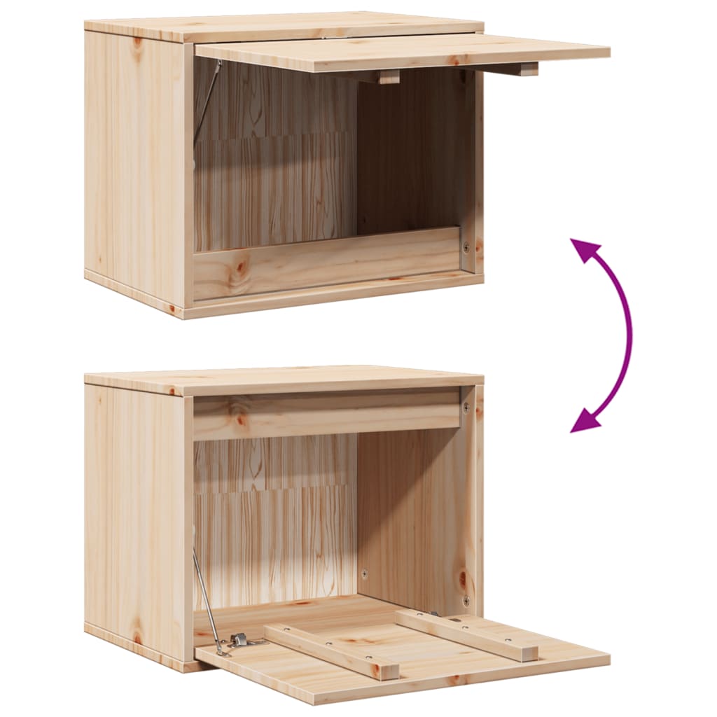 Veggskap 45x30x35 cm heltre furu vidaXL