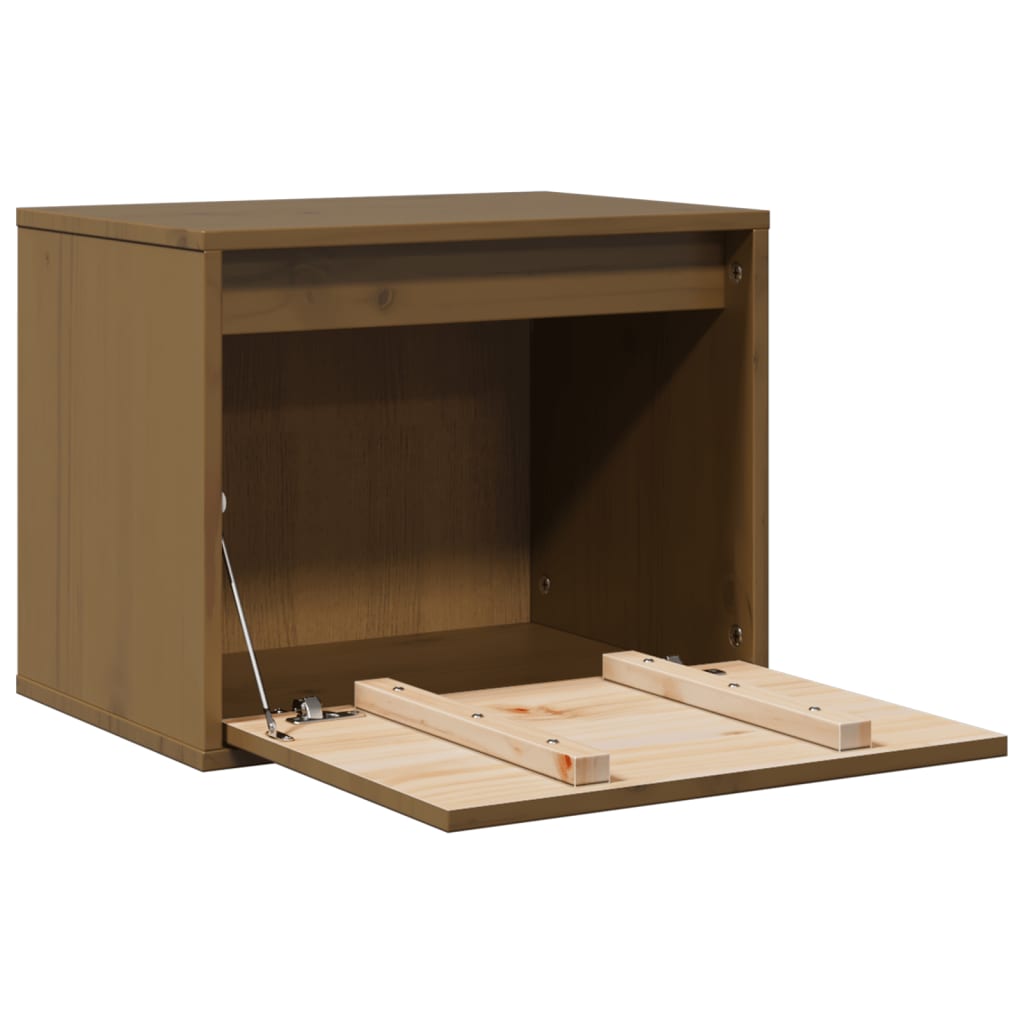 Veggskap honningbrun 45x30x35 cm heltre furu vidaXL