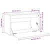 Veggskap hvit 60x30x35 cm heltre furu