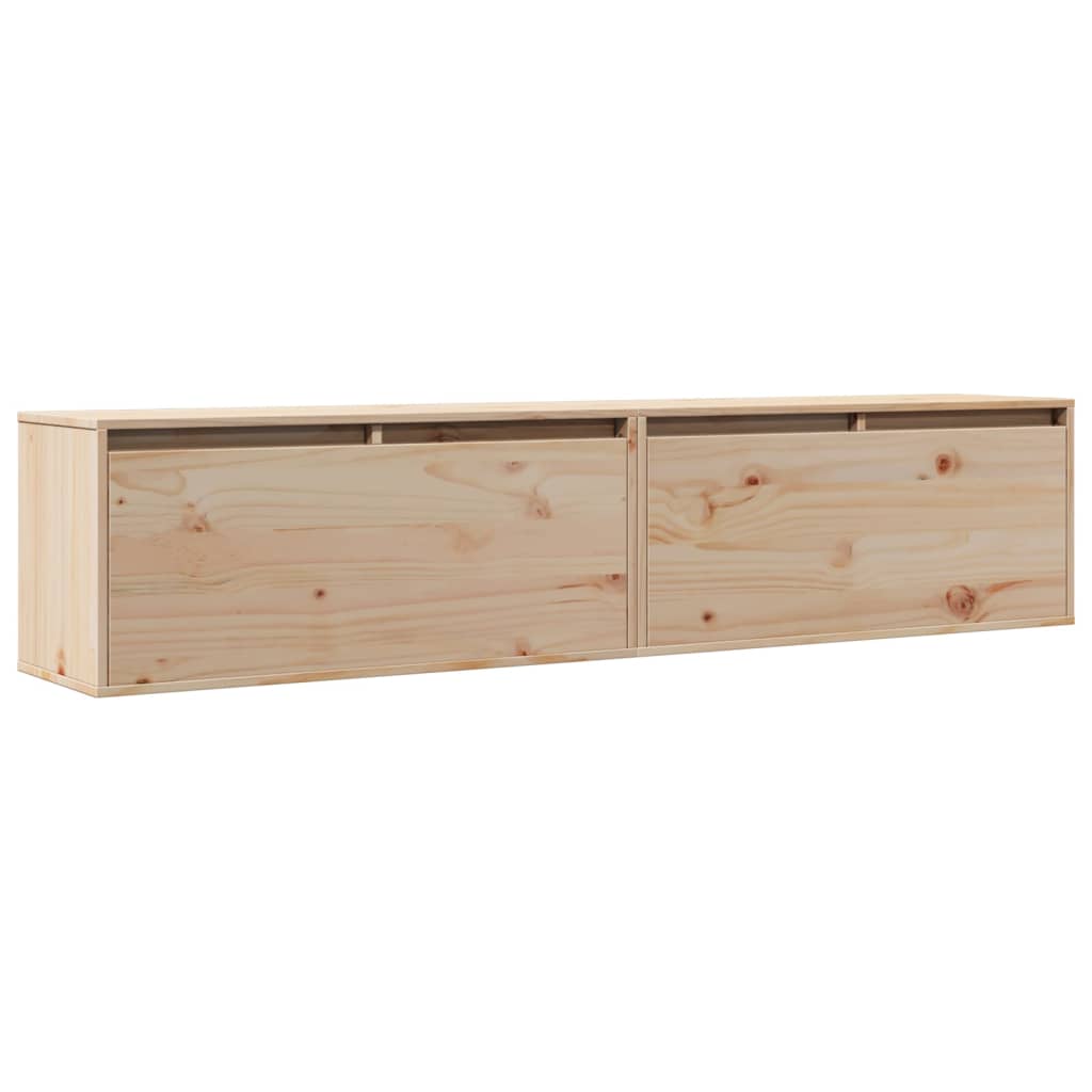 Veggskap 2 stk 80x30x35 cm heltre furu