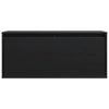 Veggskap svart 80x30x35 cm heltre furu