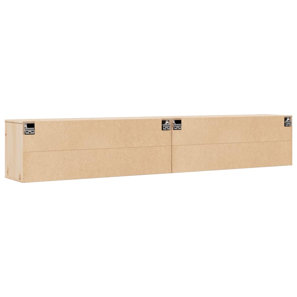 Veggskap 2 stk 100x30x35 cm heltre furu