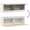 Veggskap hvit 100x30x35 cm heltre furu