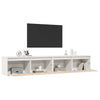 Veggskap 2 stk hvit 100x30x35 cm heltre furu