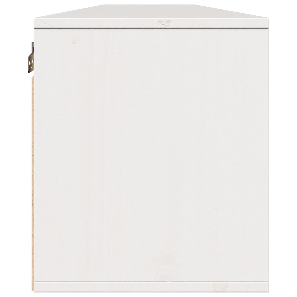 Veggskap 2 stk hvit 100x30x35 cm heltre furu