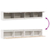 Veggskap 2 stk hvit 100x30x35 cm heltre furu