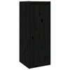 Veggskap 2 stk svart 30x30x80 cm heltre furu