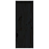 Veggskap 2 stk svart 30x30x80 cm heltre furu
