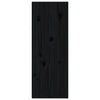 Veggskap 2 stk svart 30x30x80 cm heltre furu
