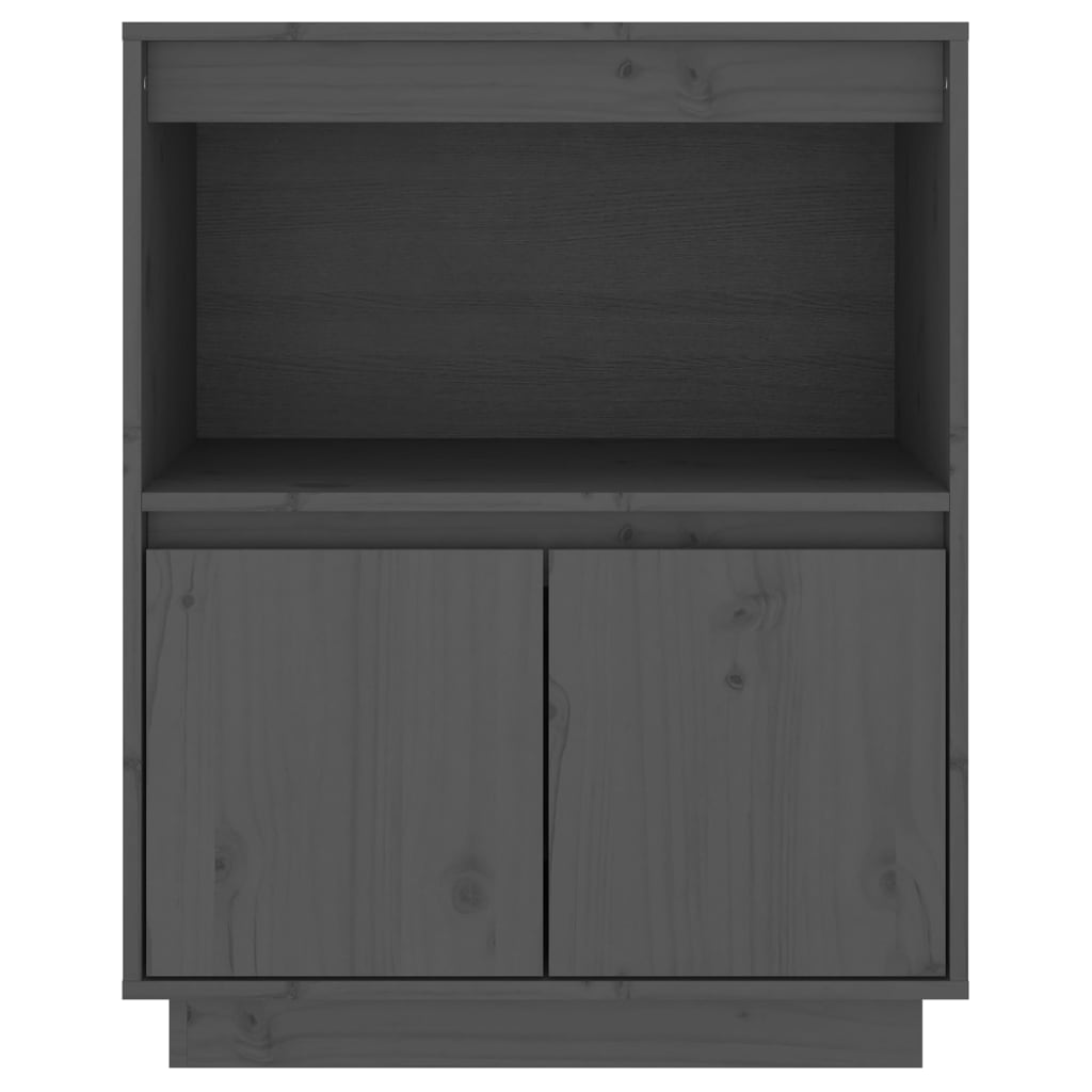 Skjenk grå 60x34x75 cm heltre furu