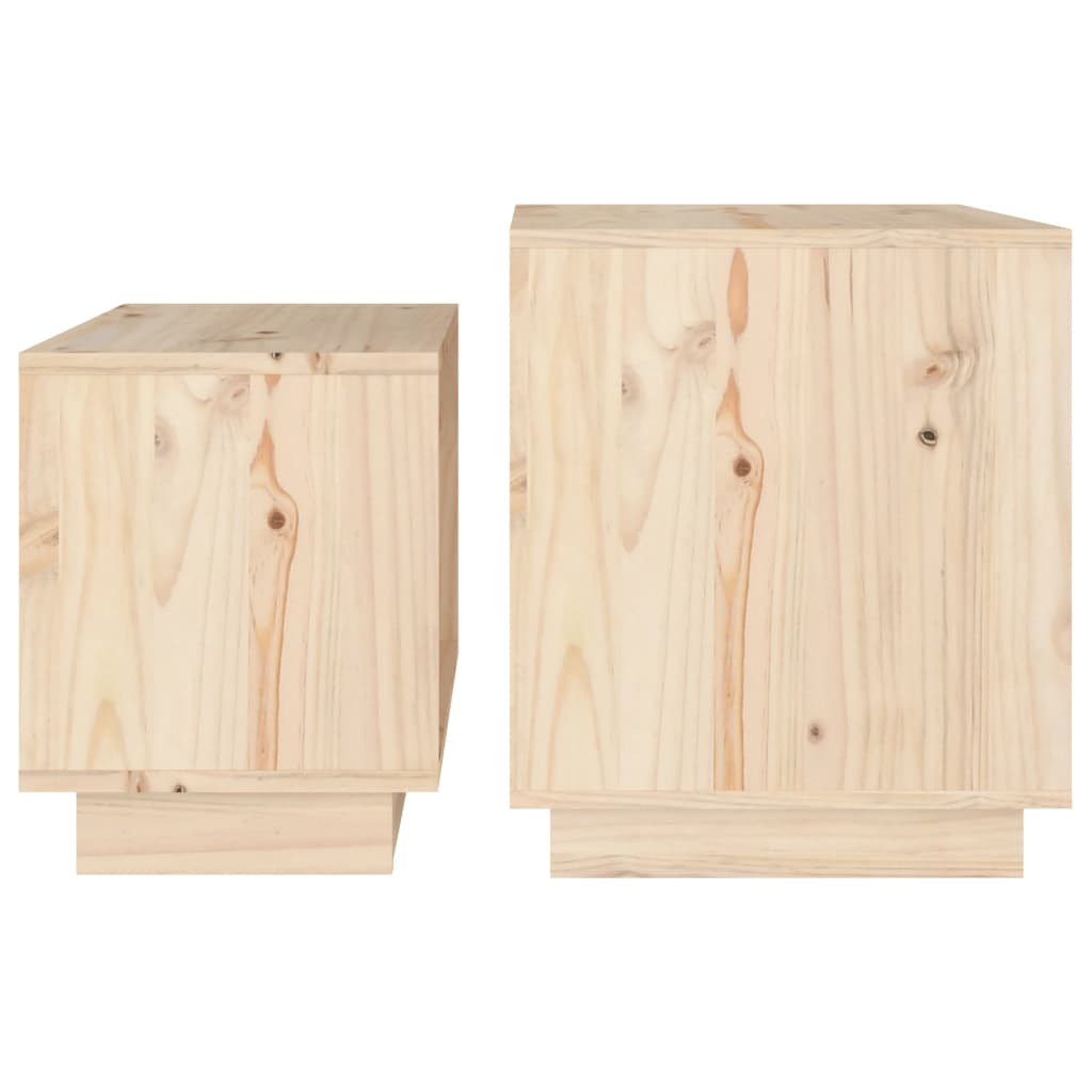 Stablebare salongbord 2 stk heltre furu
