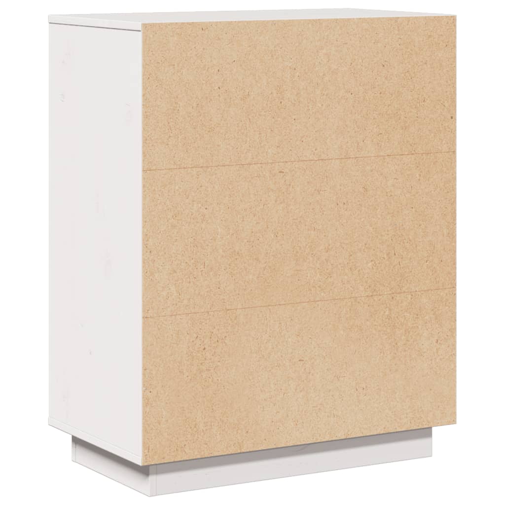 Skjenk hvit 60x34x75 cm heltre furu