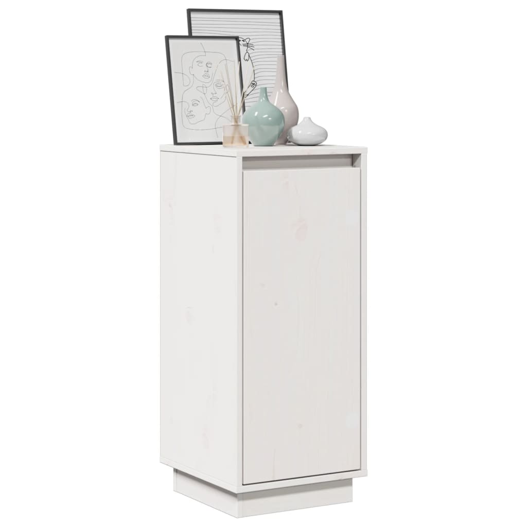 Skjenker 2 stk hvit 31,5x34x75 cm heltre furu