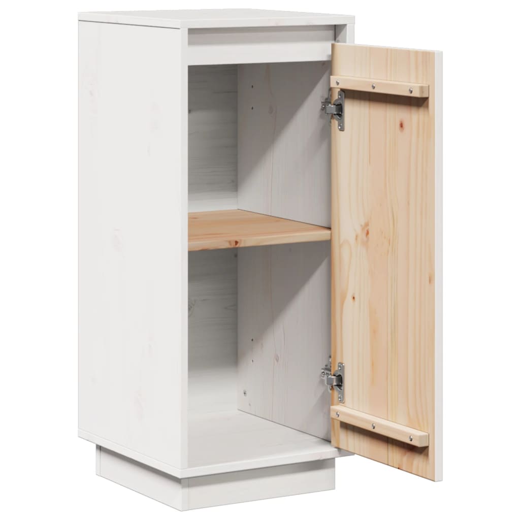 Skjenker 2 stk hvit 31,5x34x75 cm heltre furu