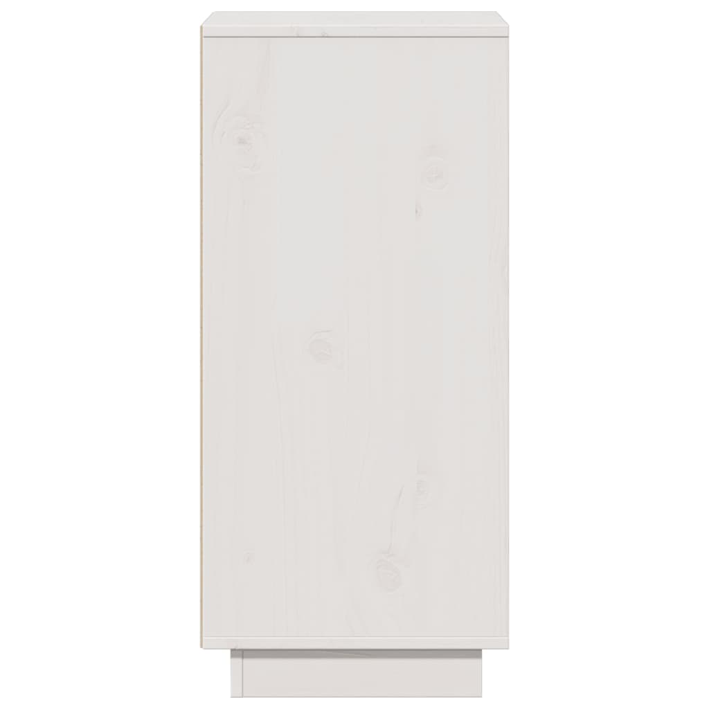 Skjenker 2 stk hvit 31,5x34x75 cm heltre furu