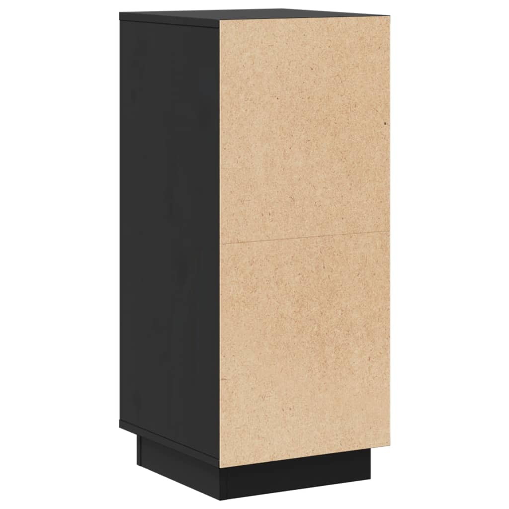 Skjenker 2 stk svart 31,5x34x75 cm heltre furu