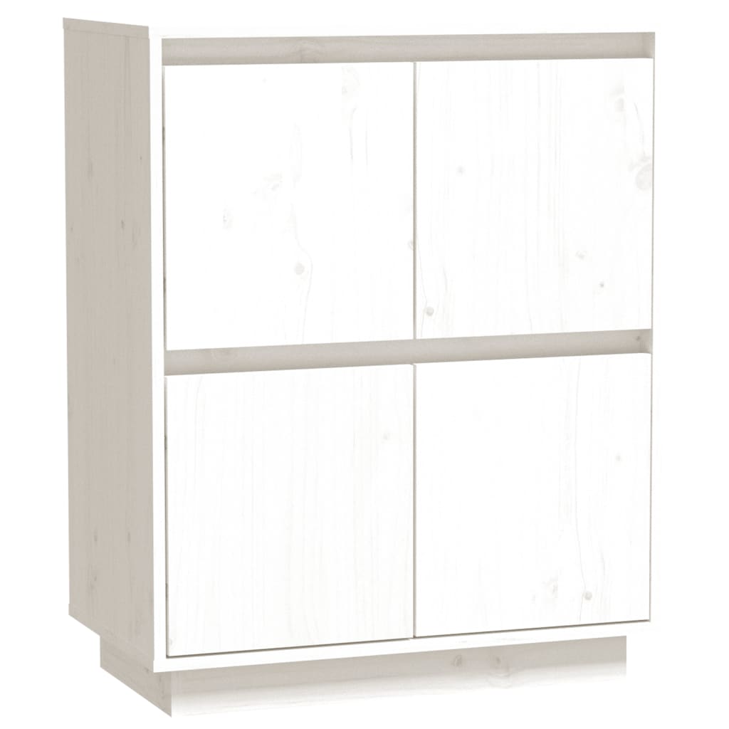 Skjenk hvit 60x34x75 cm heltre furu