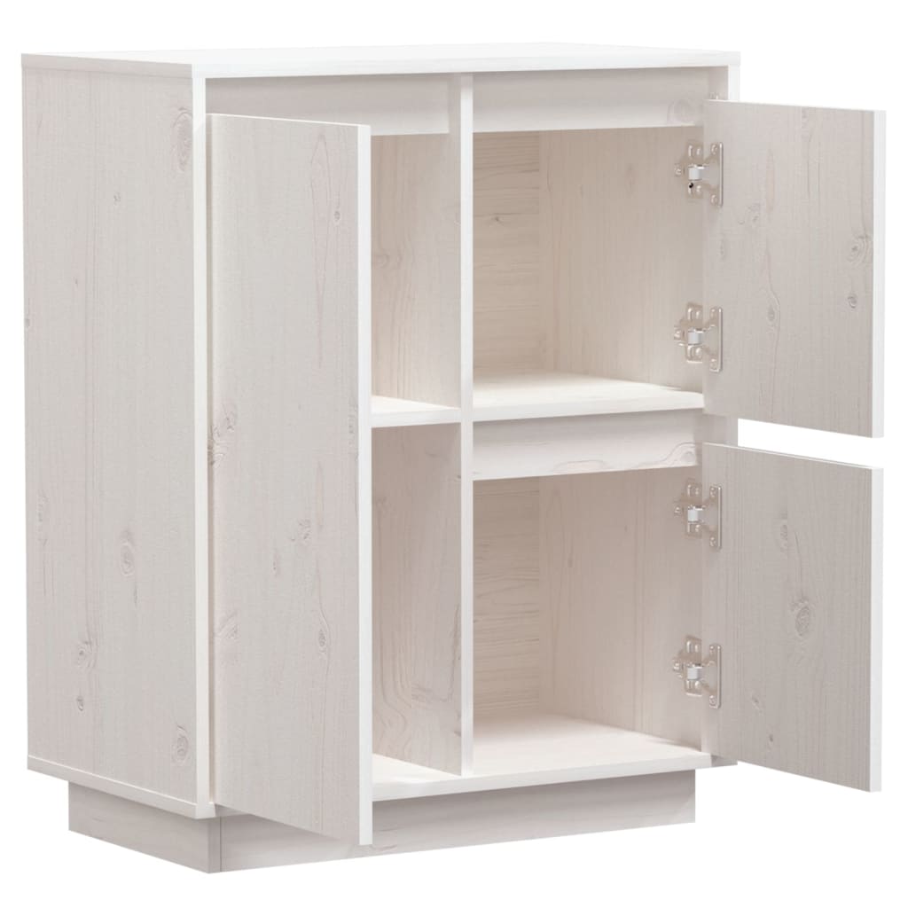 Skjenk hvit 60x34x75 cm heltre furu
