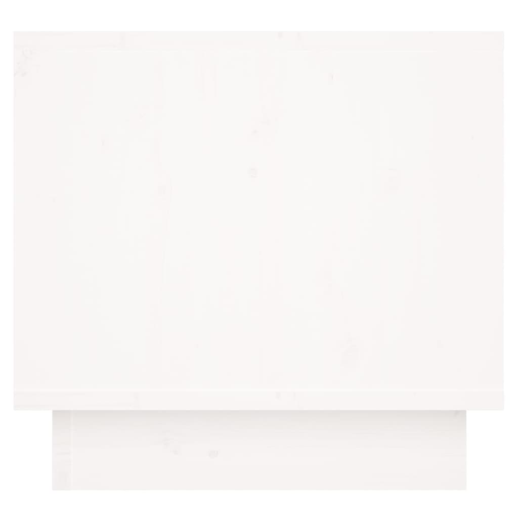 Nattbord hvit 35x34x32 cm heltre furu