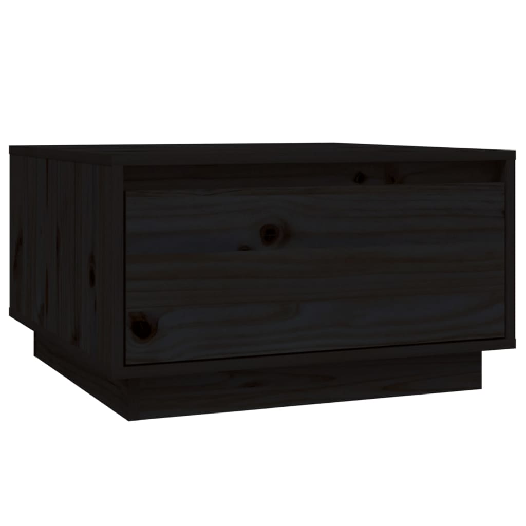 Salongbord svart 55x56x32 cm heltre furu