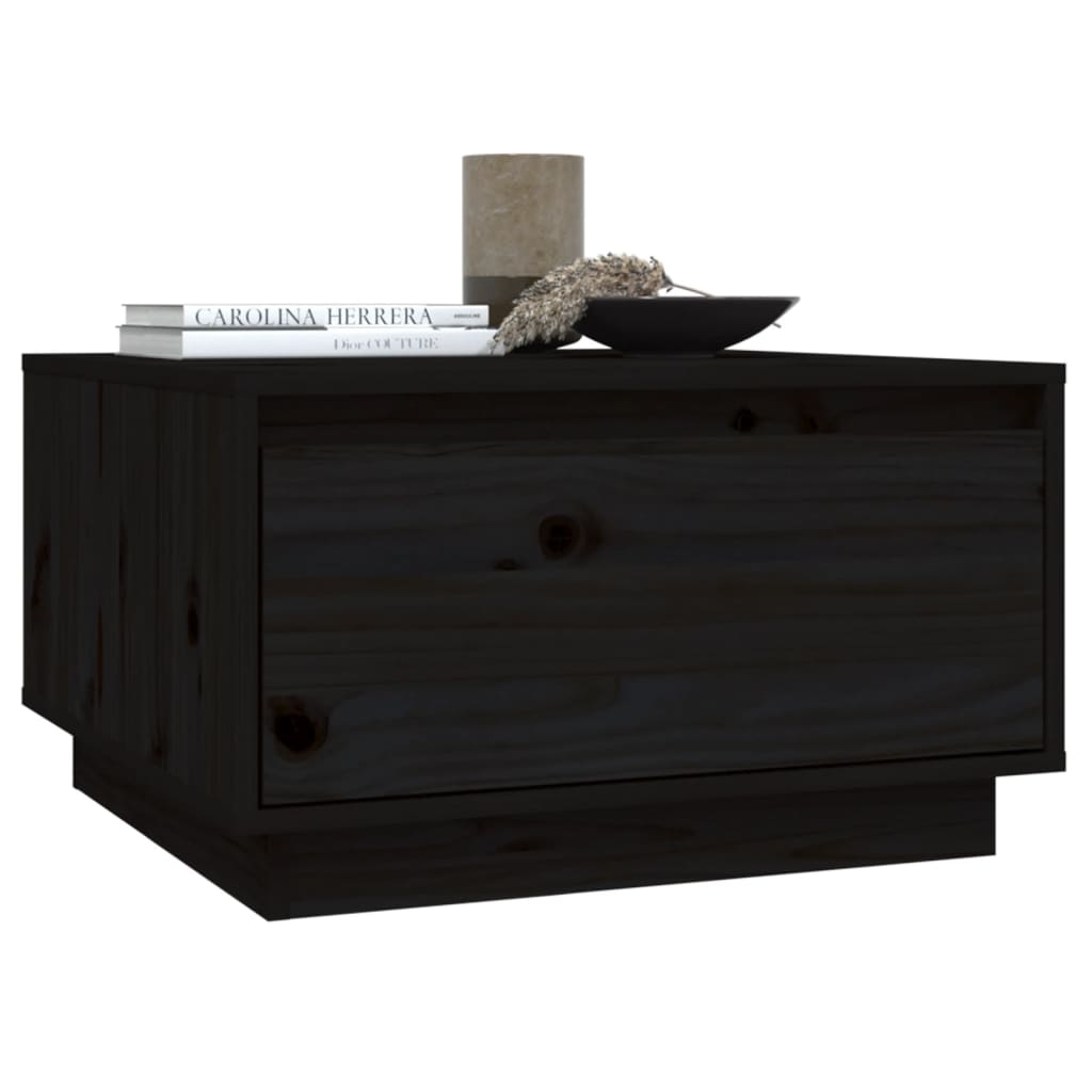 Salongbord svart 55x56x32 cm heltre furu