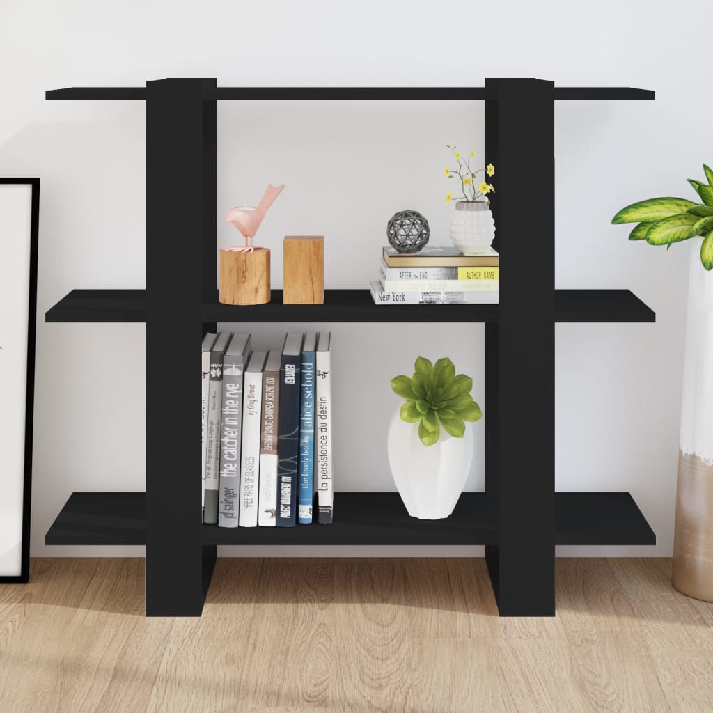 Bokhylle/romdeler svart 100x30x87 cm vidaXL