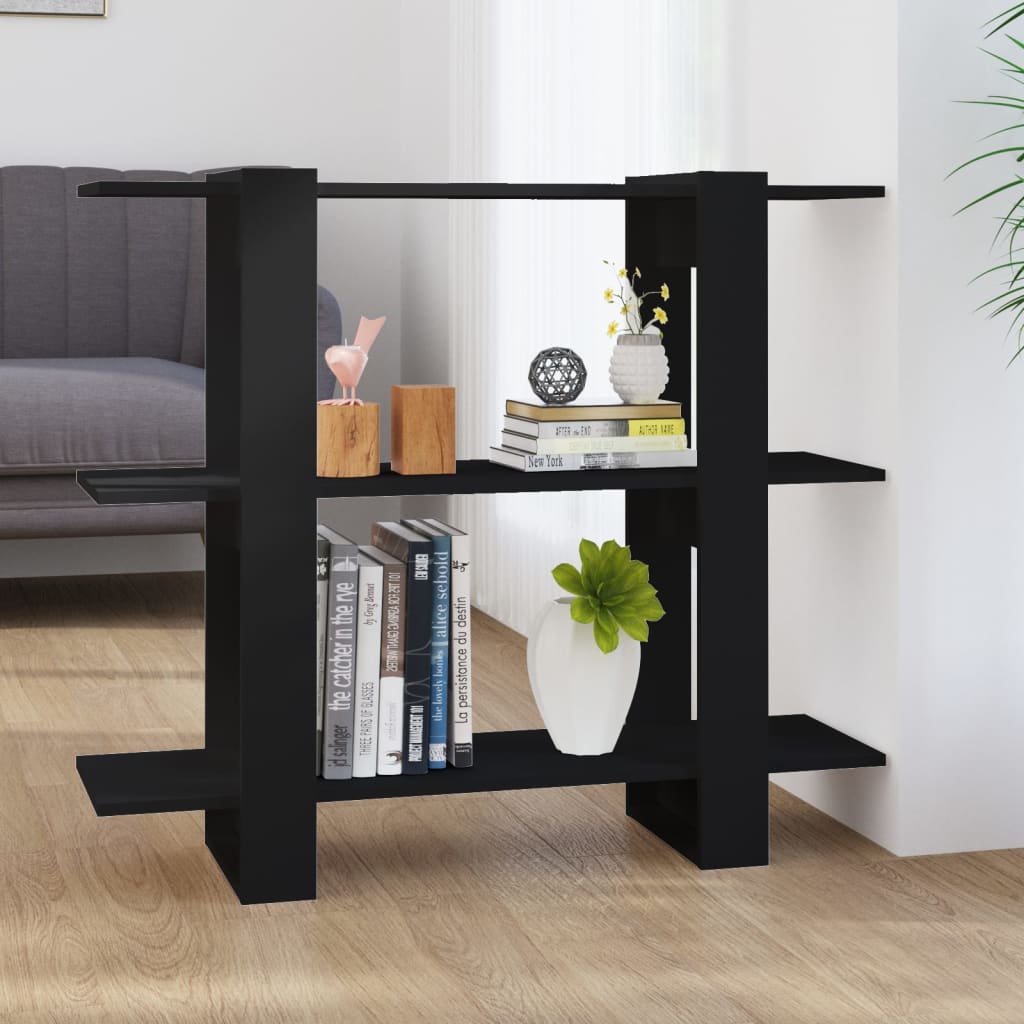 Bokhylle/romdeler svart 100x30x87 cm vidaXL