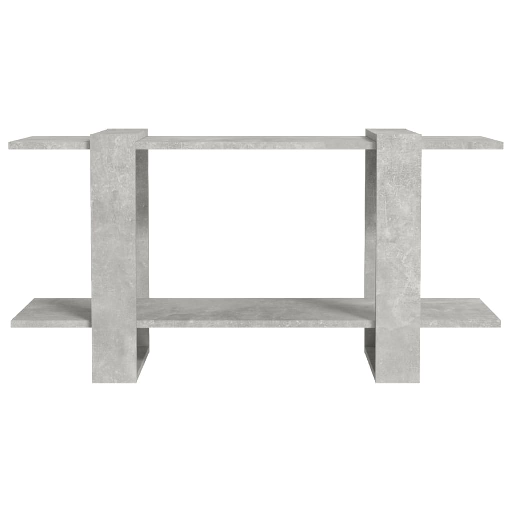 Bokhylle betonggrå 100x30x51 cm konstruert tre