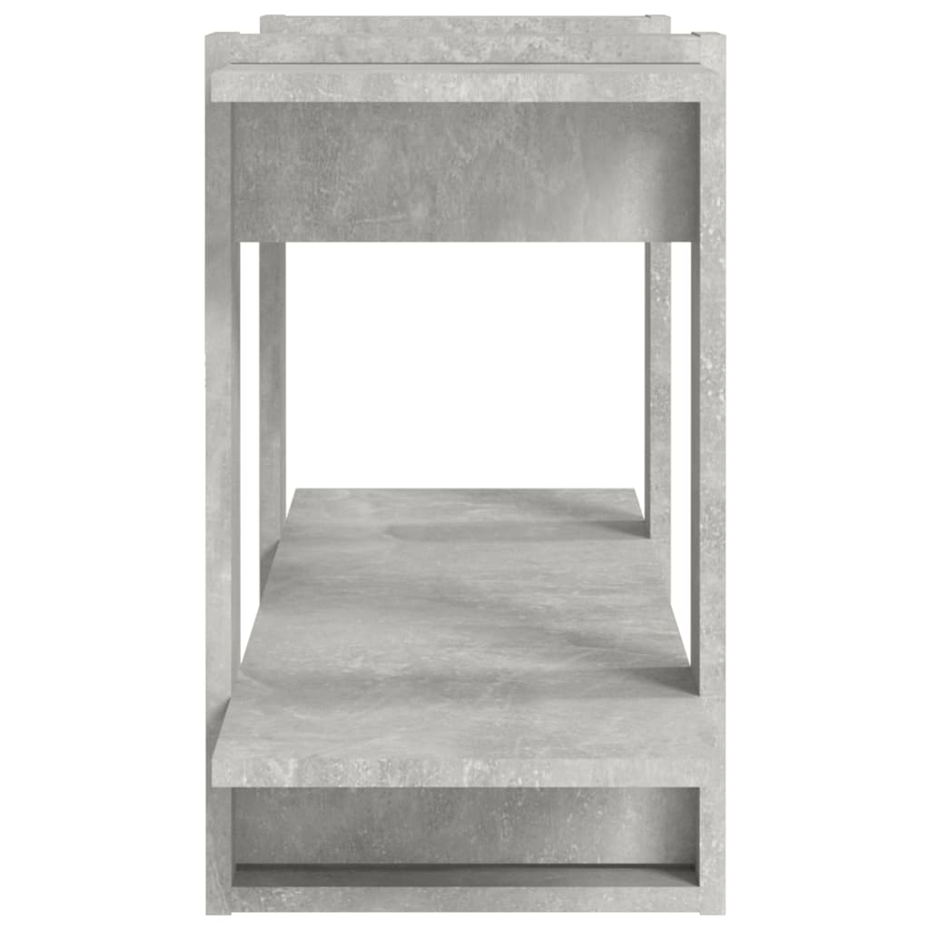 Bokhylle betonggrå 100x30x51 cm konstruert tre