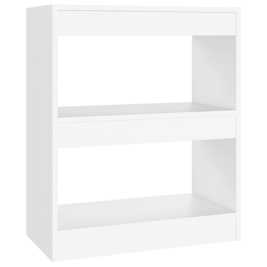 Bokhylle/romdeler hvit 60x30x72 cm