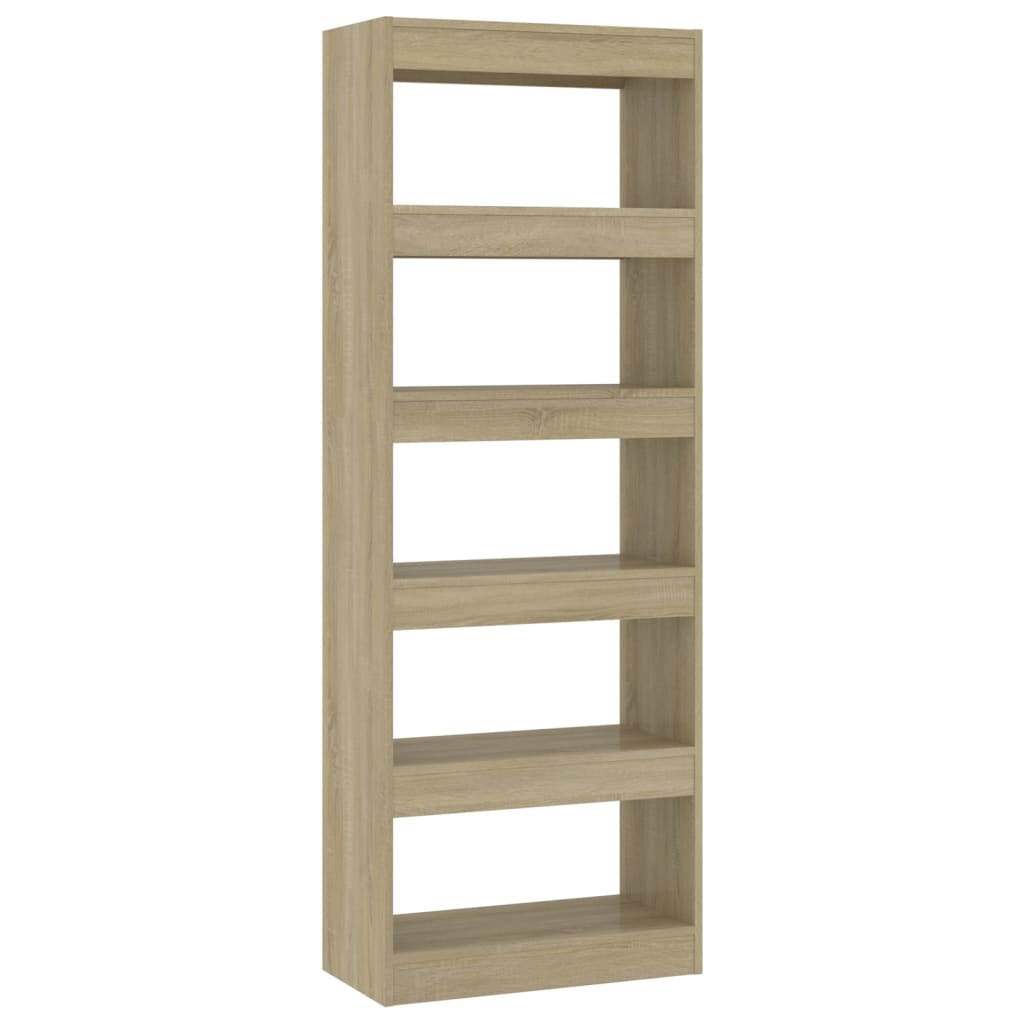 Bokhylle/romdeler sonoma eik 60x30x166 cm konstruert tre