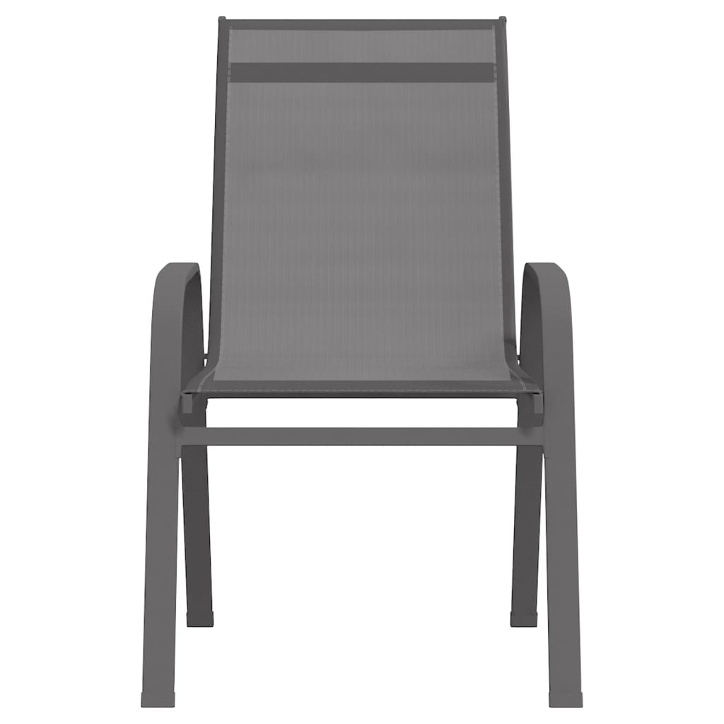 Stablebare hagestoler 2 stk grå textilene-stoff