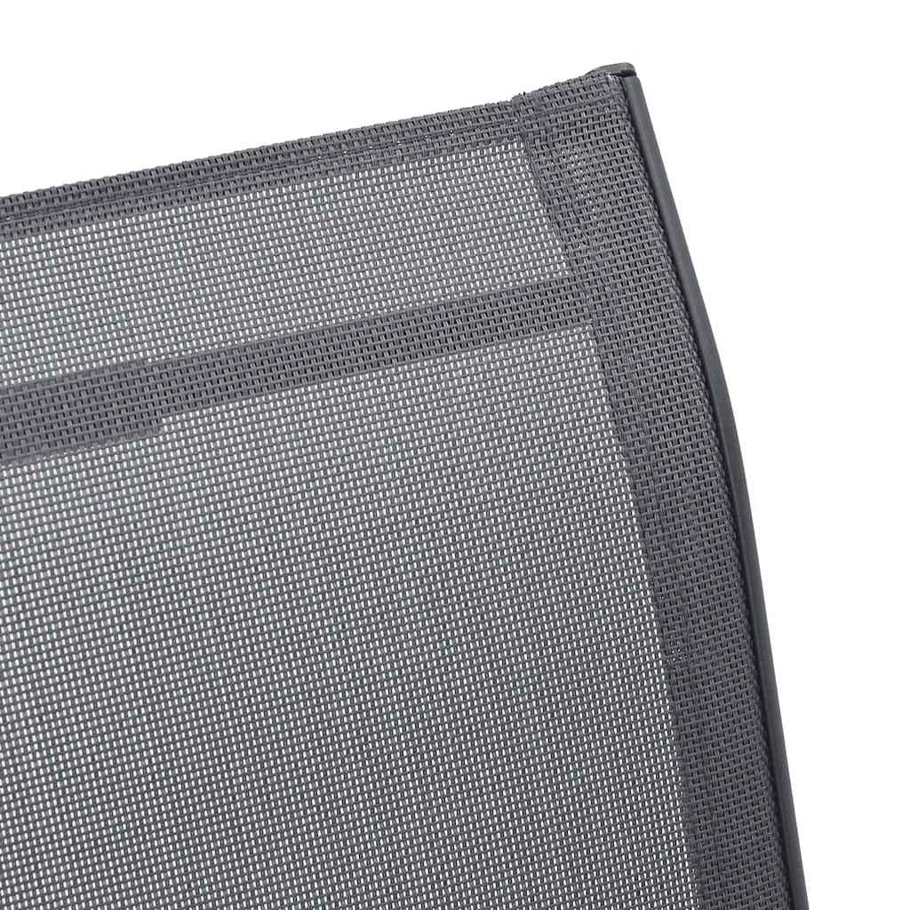 Stablebare hagestoler 2 stk grå textilene-stoff vidaXL