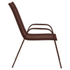 Stablebare hagestoler 2 stk brun textilene-stoff